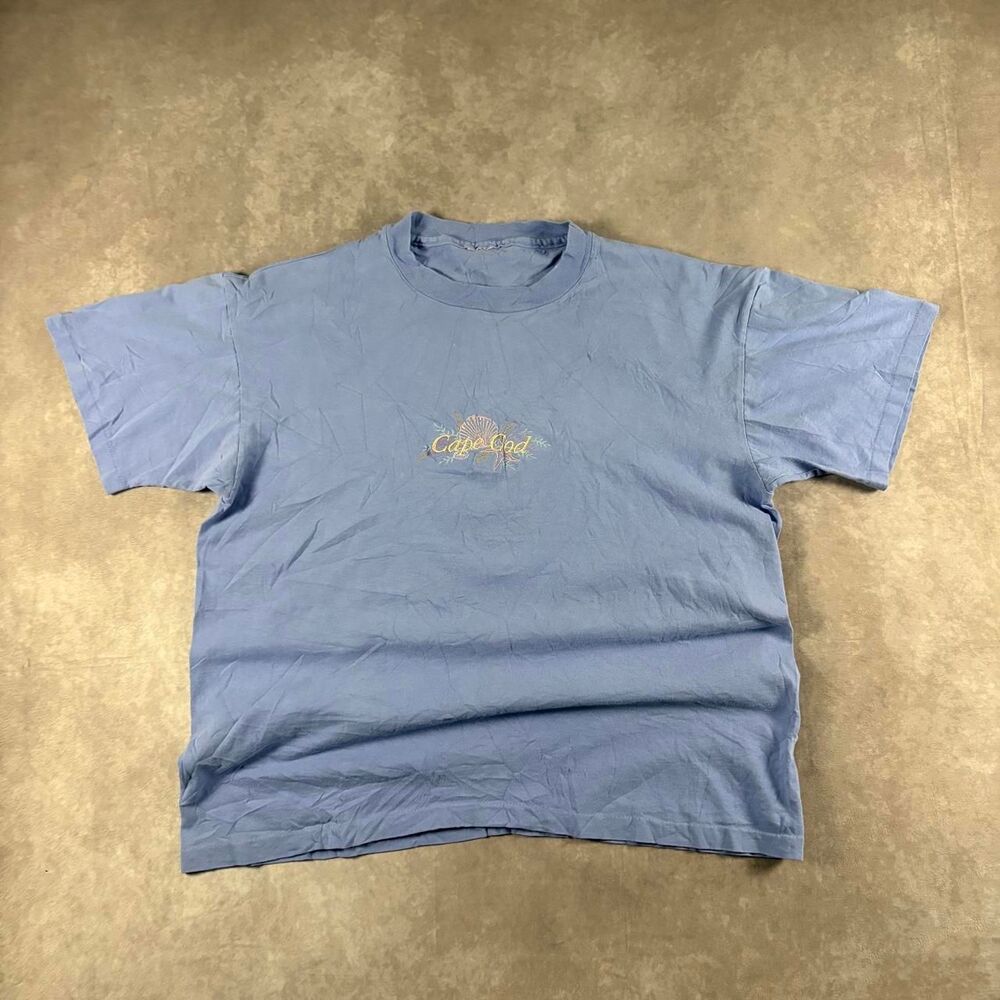 vintage 90s cape cod embroidered single stitch tee